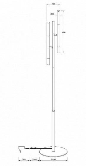 Торшер Maytoni Vigo MOD070FL-02B в Советском - sovetskiy.mebel24.online | фото 3