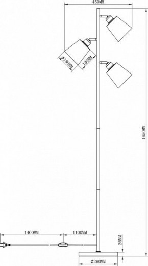 Торшер Moderli Floor V3051-3F в Советском - sovetskiy.mebel24.online | фото 3