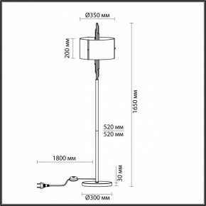 Торшер Odeon Light Margaret 5415/3F в Советском - sovetskiy.mebel24.online | фото 4