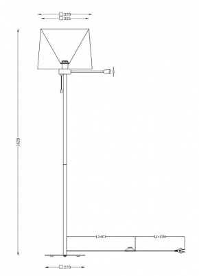 Торшер с подсветкой Maytoni Farel Z001FL-L3W-1B в Советском - sovetskiy.mebel24.online | фото