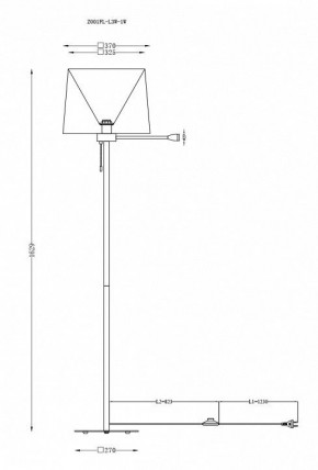 Торшер с подсветкой Maytoni Farel Z001FL-L3W-1W в Советском - sovetskiy.mebel24.online | фото 3