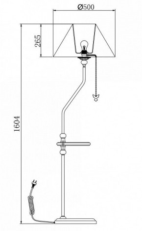Торшер с полкой Maytoni Bouquet ARM023-FL-01-S в Советском - sovetskiy.mebel24.online | фото 3