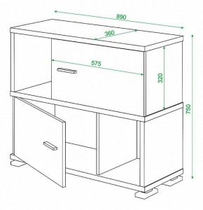 Тумба комбинированная Домино СБ-30/2 в Советском - sovetskiy.mebel24.online | фото 3
