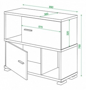 Тумба комбинированная Домино СБ-30/2 в Советском - sovetskiy.mebel24.online | фото 3