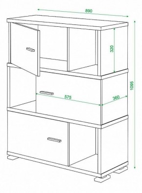 Тумба комбинированная Домино СБ-30/3 в Советском - sovetskiy.mebel24.online | фото 3