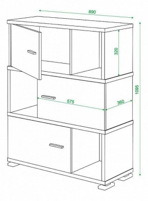 Тумба комбинированная Домино СБ-30/3 в Советском - sovetskiy.mebel24.online | фото 2