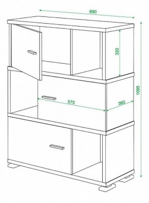 Тумба комбинированная Домино СБ-30/3 в Советском - sovetskiy.mebel24.online | фото 3