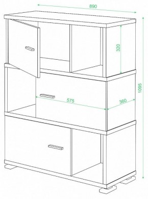 Тумба комбинированная Домино СБ-30/3 в Советском - sovetskiy.mebel24.online | фото 3