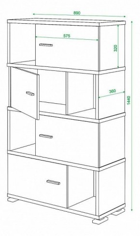 Тумба комбинированная Домино СБ-30/4 в Советском - sovetskiy.mebel24.online | фото 2