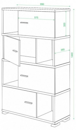 Тумба комбинированная Домино СБ-30/4 в Советском - sovetskiy.mebel24.online | фото 2