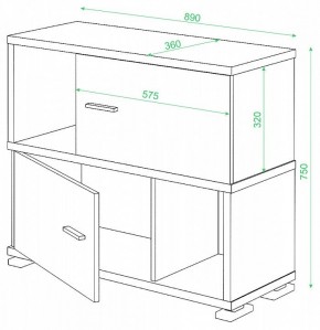 Тумба комбинированная СБ-30/2 в Советском - sovetskiy.mebel24.online | фото 2