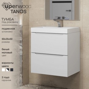 Тумба под раковину Uperwood Tanos 50 см, подвесная, белая матовая в Советском - sovetskiy.mebel24.online | фото 6