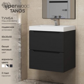 Тумба под раковину Uperwood Tanos 50 см, подвесная, черная матовая в Советском - sovetskiy.mebel24.online | фото 4