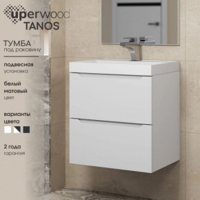 Тумба под раковину Uperwood Tanos 60 см, подвесная, белая матовая в Советском - sovetskiy.mebel24.online | фото 5