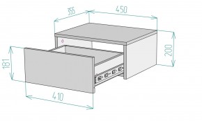 Тумба подвесная прикроватная K209 в Советском - sovetskiy.mebel24.online | фото 2