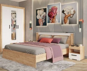 Тумба прикроватная Адель дуб крафт золотой/белый в Советском - sovetskiy.mebel24.online | фото 3