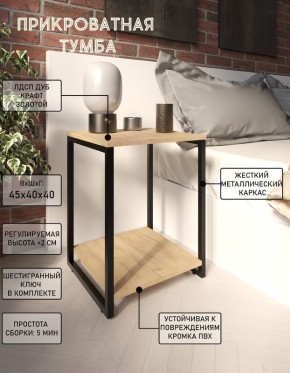 Тумба прикроватная "Лофт" (Лф.Т-2) в Советском - sovetskiy.mebel24.online | фото 4