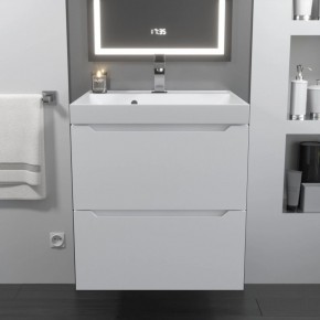 Тумба с раковиной Uperwood Tanos 50 см, подвесная, белая матовая в Советском - sovetskiy.mebel24.online | фото 10