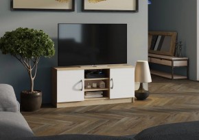 Тумба ТВ Лофт (Дуб Сонома/Белый) в Советском - sovetskiy.mebel24.online | фото 1
