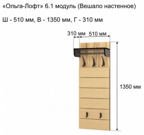 Вешалка-полка Ольга-лофт 6.1 в Советском - sovetskiy.mebel24.online | фото 3
