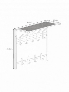 Вешалка-полка Торонто 22 в Советском - sovetskiy.mebel24.online | фото 3