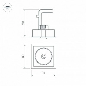 Встраиваемый светильник Arlight CL-SIMPLE-S80x80-9W Day4000 (BK, 45 deg) 026875 в Советском - sovetskiy.mebel24.online | фото 9