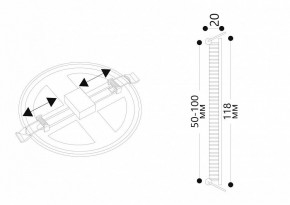 Встраиваемый светильник Arte Lamp Mesura A7972PL-1WH в Советском - sovetskiy.mebel24.online | фото 5