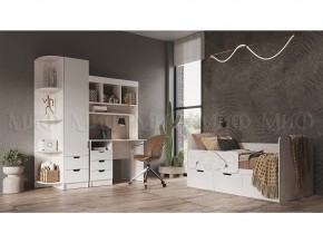 ЮНИОР-4 Детская (модульная) МДФ (Шарли Белый) в Советском - sovetskiy.mebel24.online | фото 1