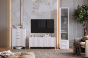 ЗЕФИР Гостиная К1 (белое дерево/белый муар) в Советском - sovetskiy.mebel24.online | фото