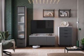 ЗЕФИР Гостиная К2 (белое дерево/черный муар) в Советском - sovetskiy.mebel24.online | фото